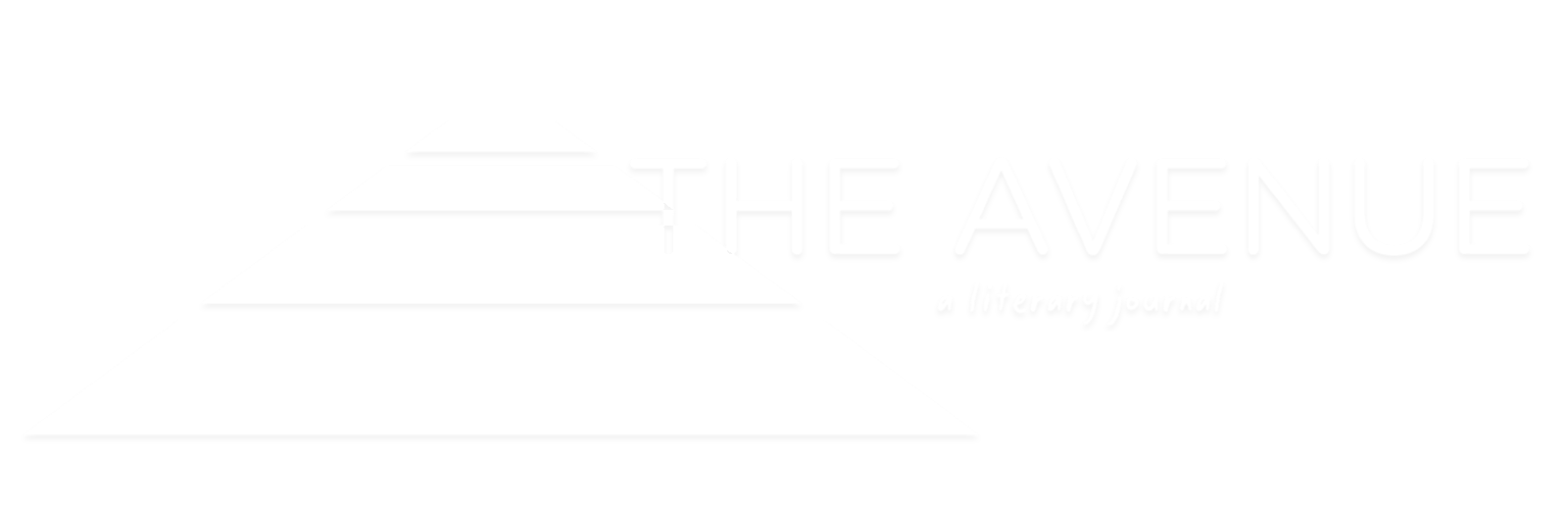 a stylized crosswalk with text "the avenue literary journal"